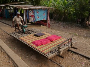 Battambang: Bamboo Train, unser Fahrzeug